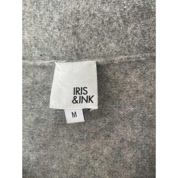 Iris & Ink 100% Cashmere V-Neck Sweater Size Medium - Picture 2 of 4